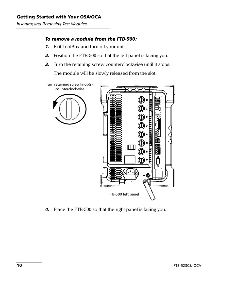 EXFO FTB-5230S Optical Spectrum Analyzer for FTB-500 User Manual | Page 16 / 251