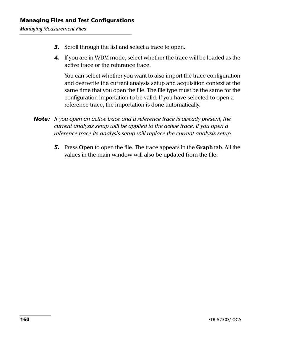EXFO FTB-5230S Optical Spectrum Analyzer for FTB-500 User Manual | Page 166 / 251