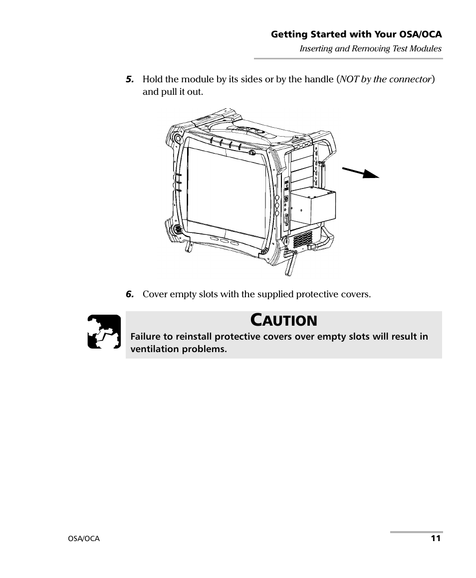 Aution | EXFO FTB-5230S Optical Spectrum Analyzer for FTB-500 User Manual | Page 17 / 251