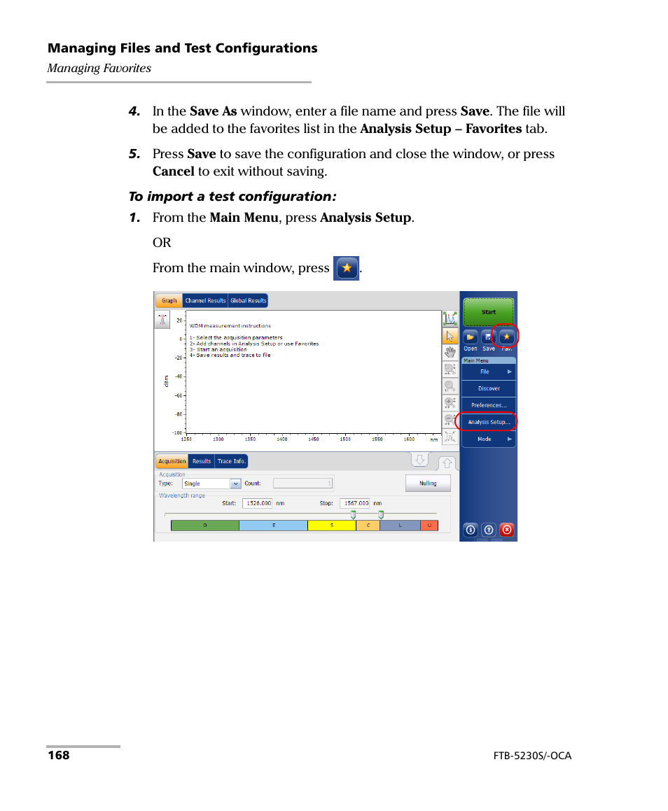 EXFO FTB-5230S Optical Spectrum Analyzer for FTB-500 User Manual | Page 174 / 251