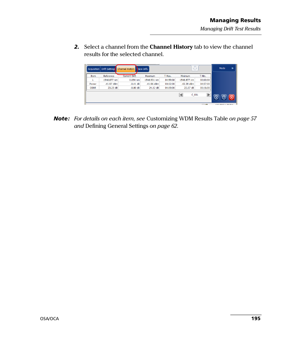 EXFO FTB-5230S Optical Spectrum Analyzer for FTB-500 User Manual | Page 201 / 251