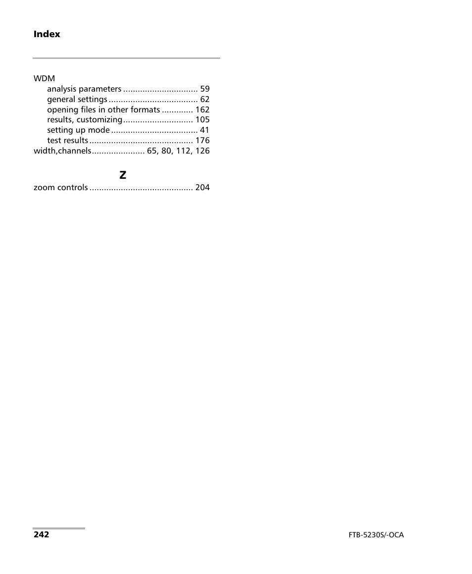 EXFO FTB-5230S Optical Spectrum Analyzer for FTB-500 User Manual | Page 248 / 251