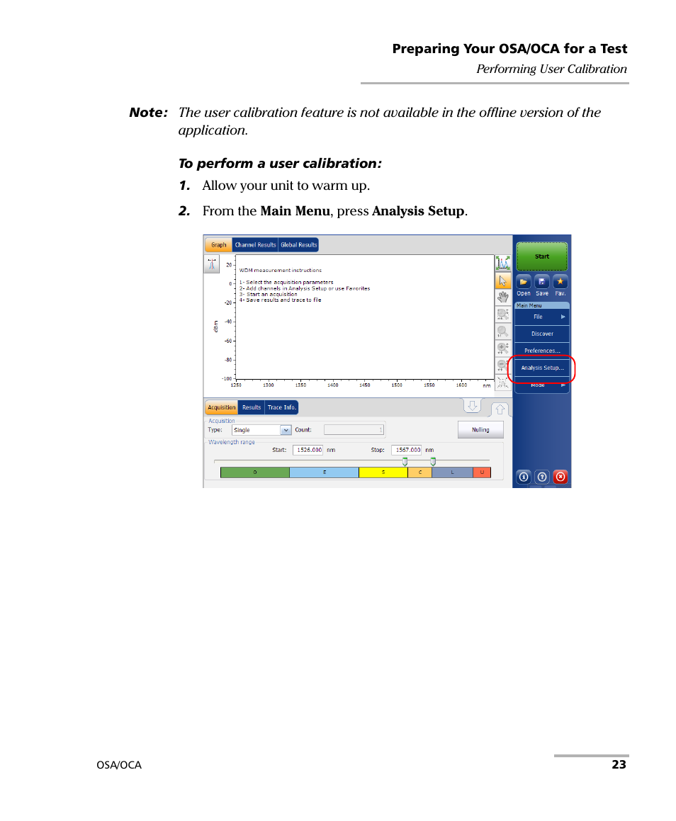 EXFO FTB-5230S Optical Spectrum Analyzer for FTB-500 User Manual | Page 29 / 251