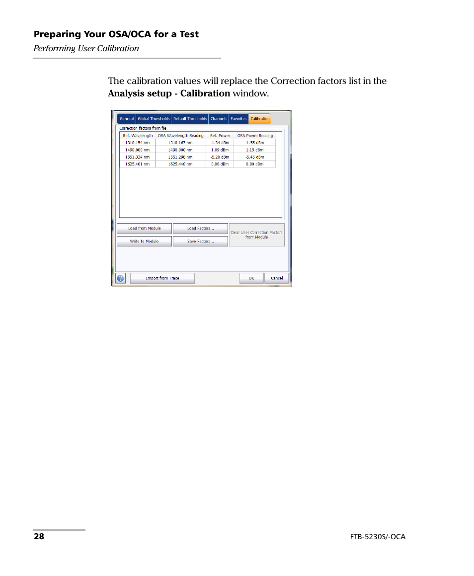 EXFO FTB-5230S Optical Spectrum Analyzer for FTB-500 User Manual | Page 34 / 251