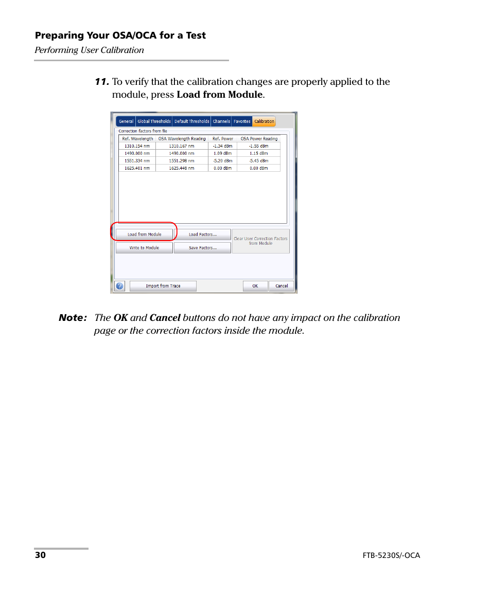 EXFO FTB-5230S Optical Spectrum Analyzer for FTB-500 User Manual | Page 36 / 251