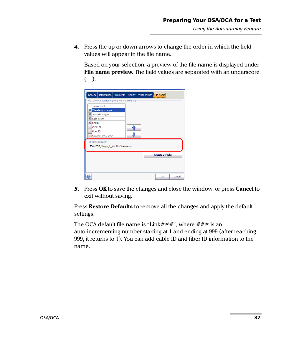 EXFO FTB-5230S Optical Spectrum Analyzer for FTB-500 User Manual | Page 43 / 251