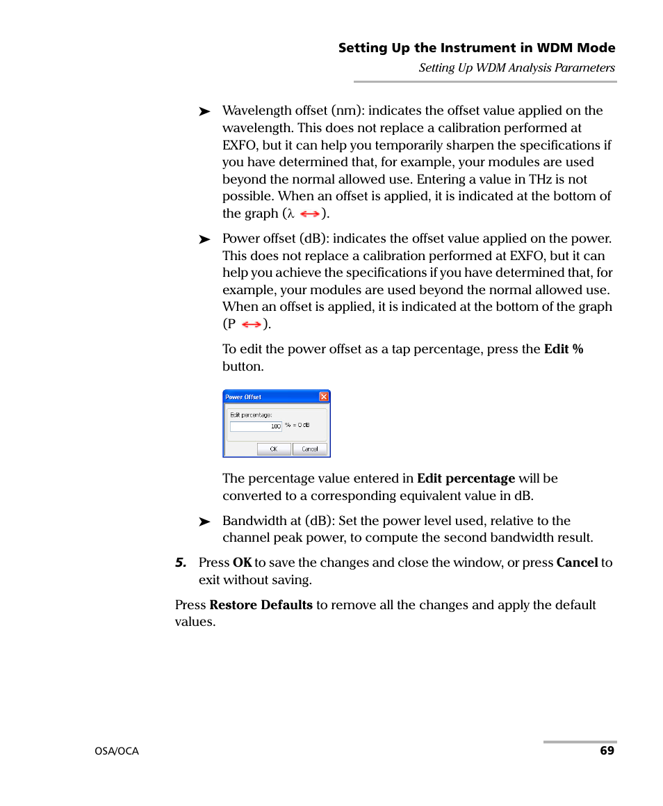 EXFO FTB-5230S Optical Spectrum Analyzer for FTB-500 User Manual | Page 75 / 251