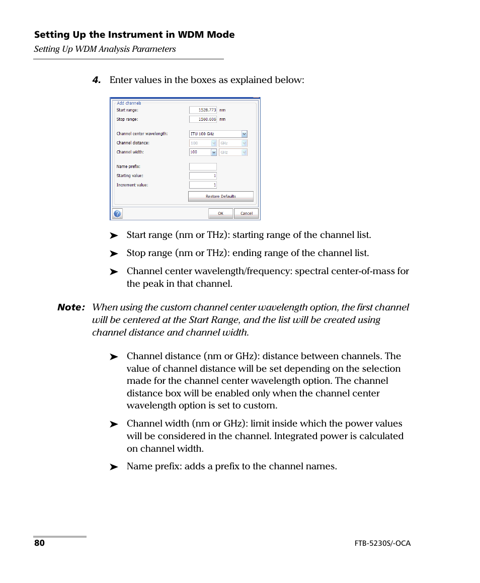 EXFO FTB-5230S Optical Spectrum Analyzer for FTB-500 User Manual | Page 86 / 251