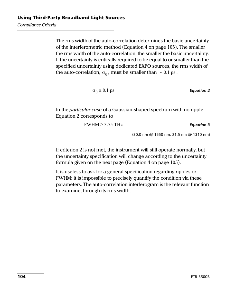 EXFO FTB-5500B PMD Analyzer User Manual | Page 112 / 121