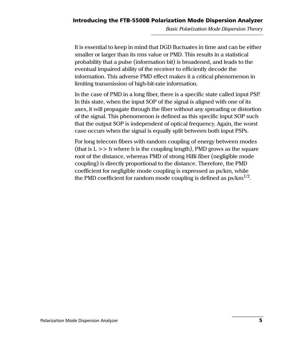 EXFO FTB-5500B PMD Analyzer User Manual | Page 13 / 121