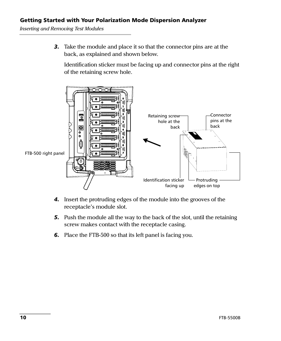 EXFO FTB-5500B PMD Analyzer User Manual | Page 18 / 121
