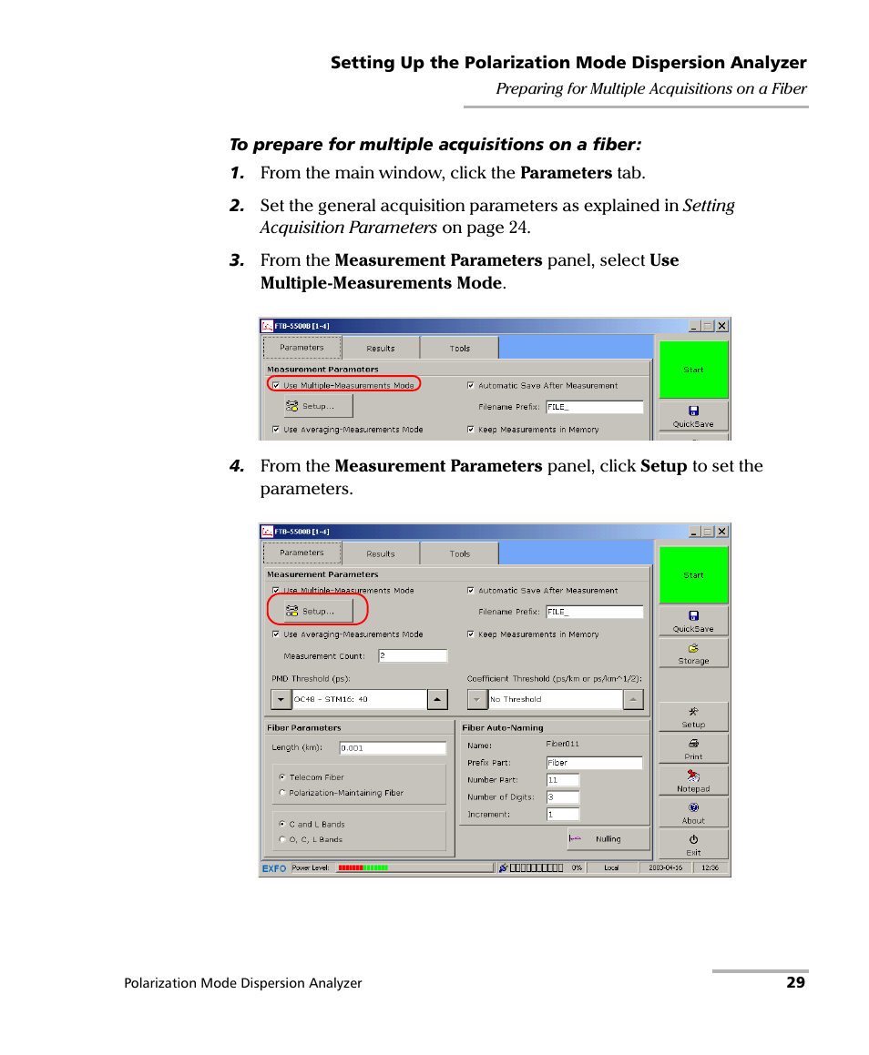 EXFO FTB-5500B PMD Analyzer User Manual | Page 37 / 121