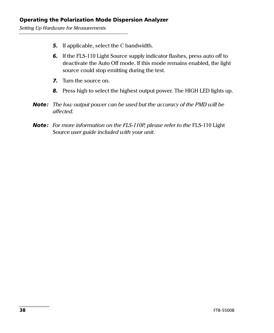 EXFO FTB-5500B PMD Analyzer User Manual | Page 46 / 121