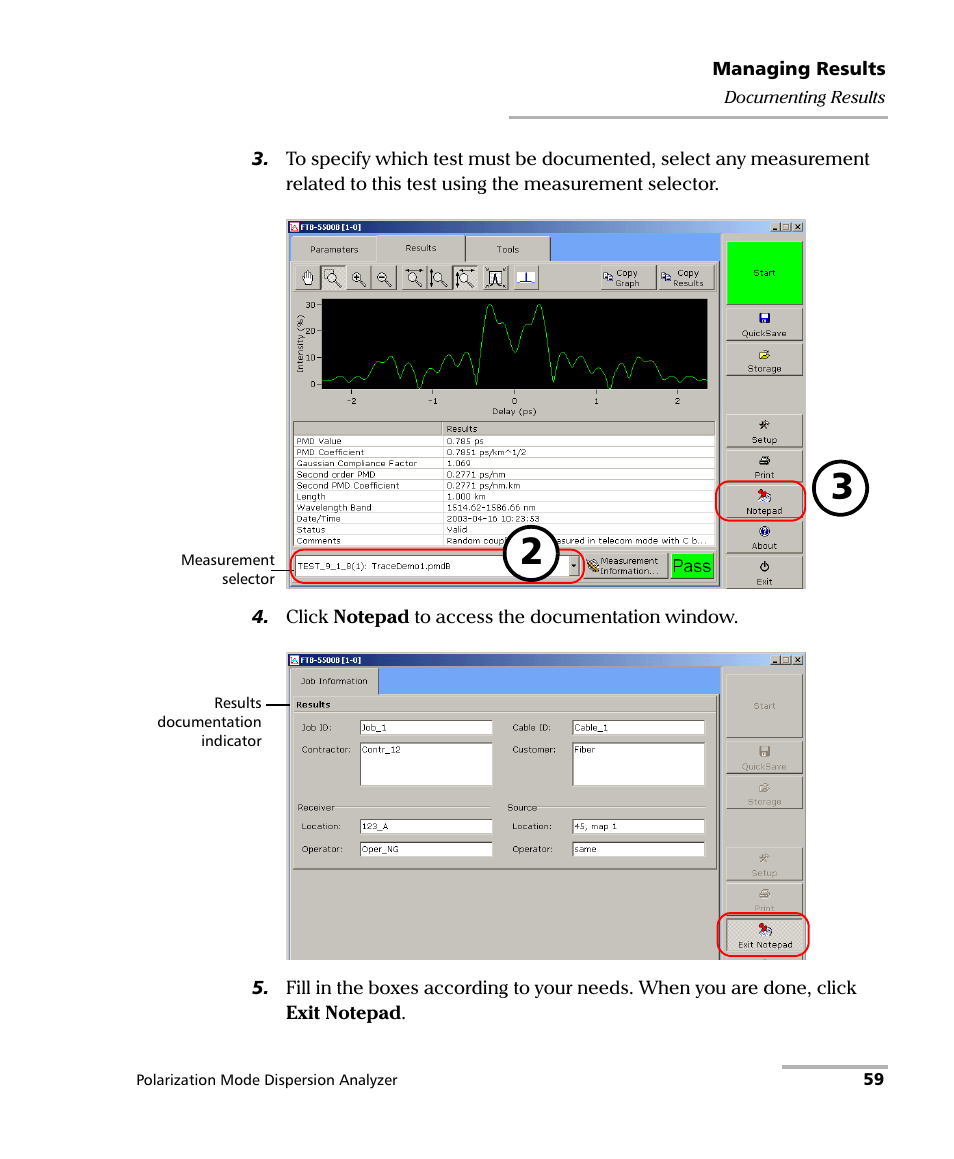 EXFO FTB-5500B PMD Analyzer User Manual | Page 67 / 121