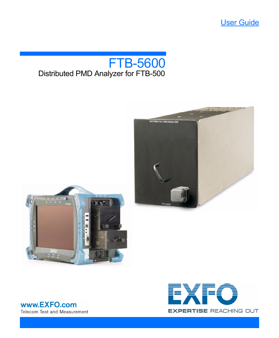 EXFO FTB-5600 Distributed PMD Analyzer User Manual | 146 pages