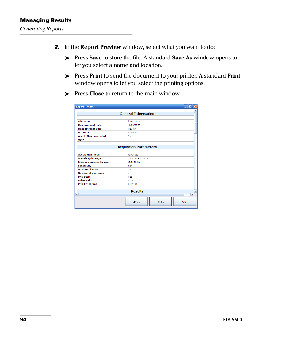 EXFO FTB-5600 Distributed PMD Analyzer User Manual | Page 100 / 146