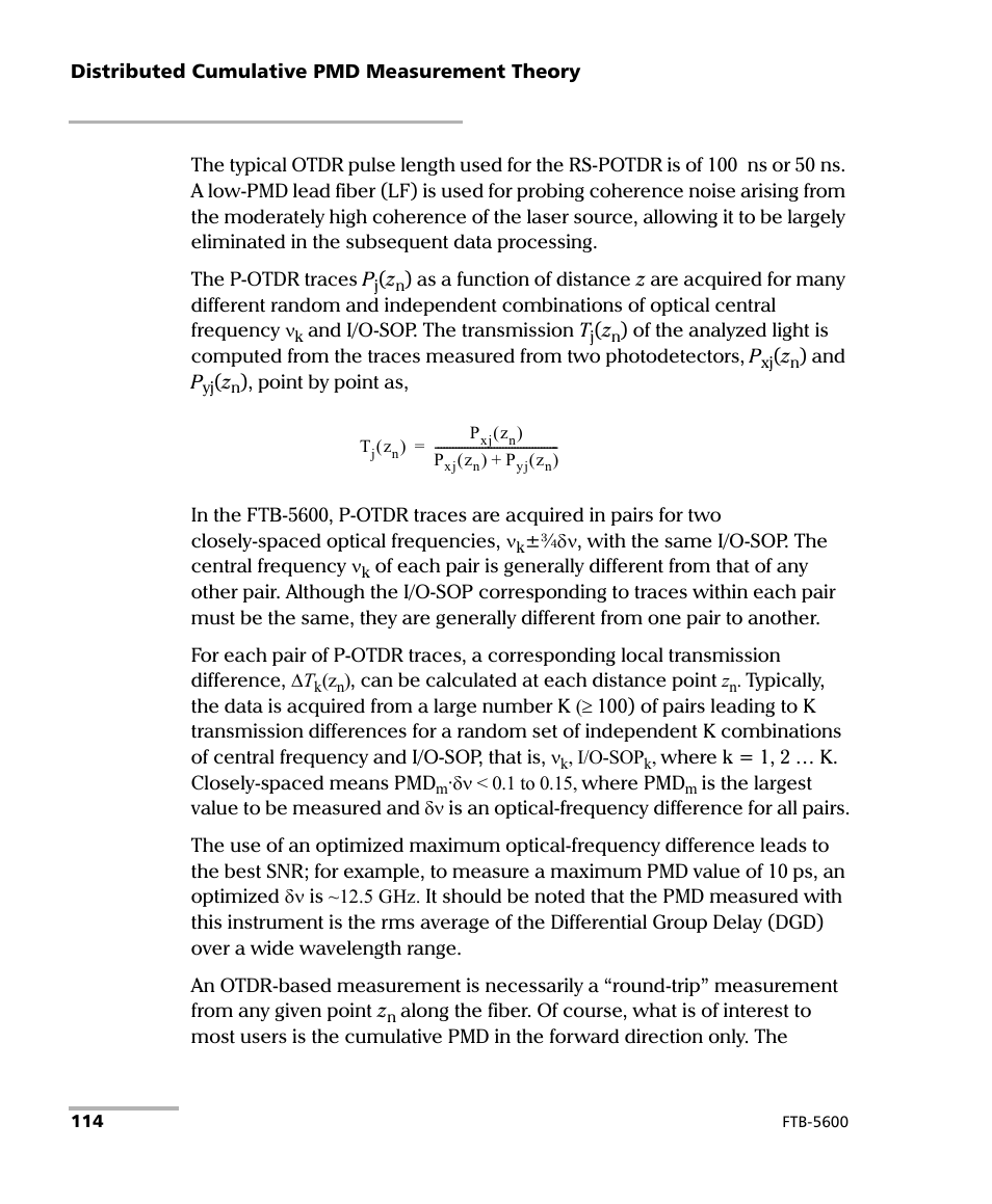 EXFO FTB-5600 Distributed PMD Analyzer User Manual | Page 120 / 146