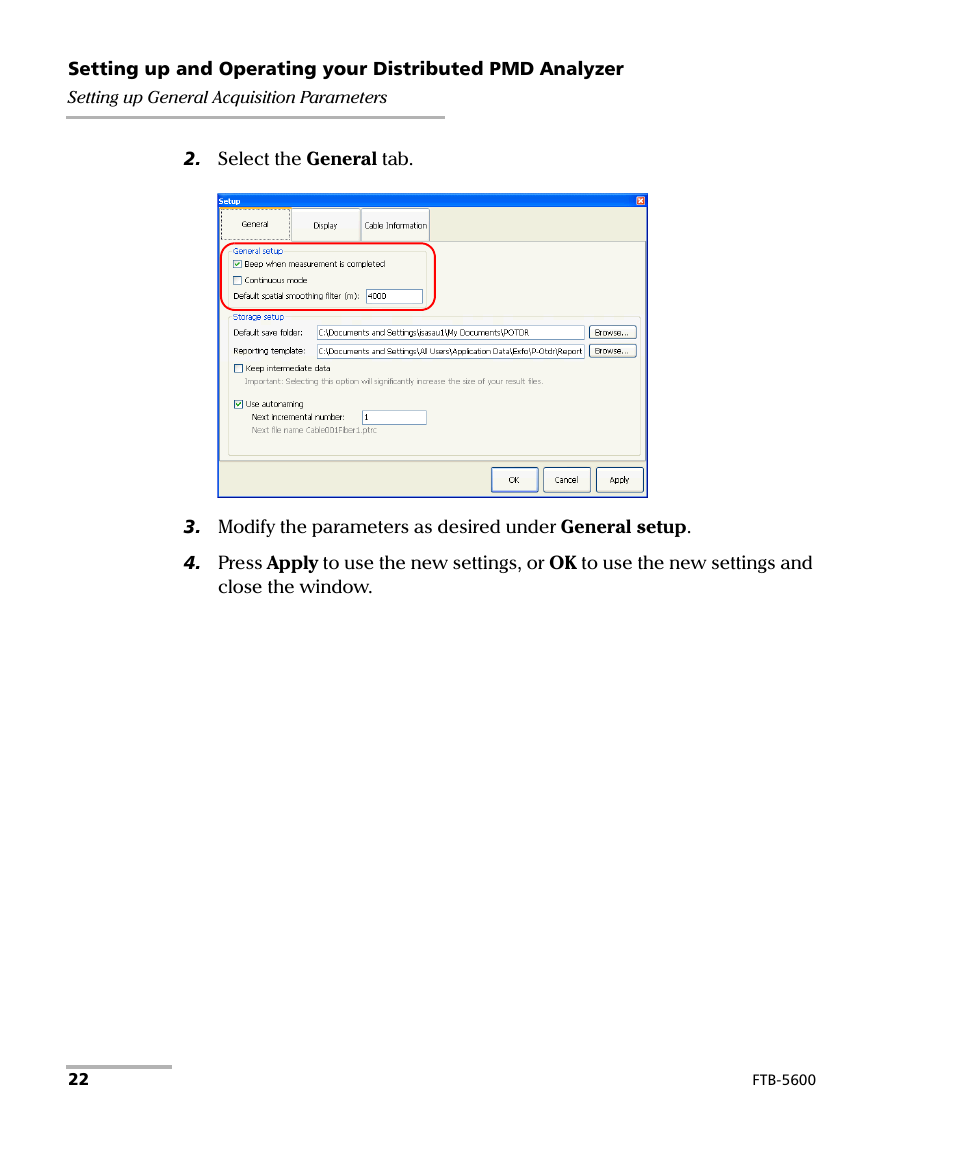 EXFO FTB-5600 Distributed PMD Analyzer User Manual | Page 28 / 146