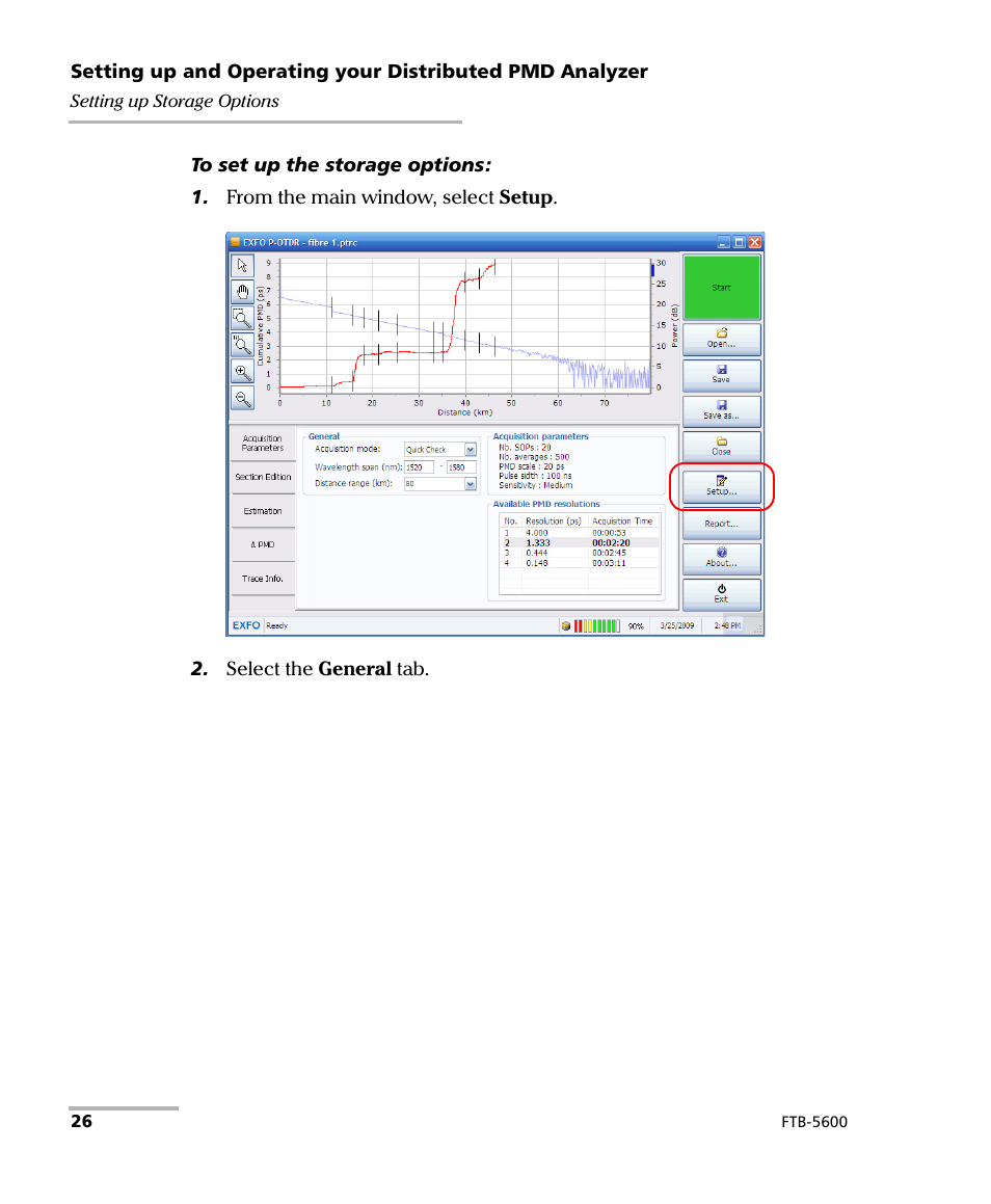 EXFO FTB-5600 Distributed PMD Analyzer User Manual | Page 32 / 146