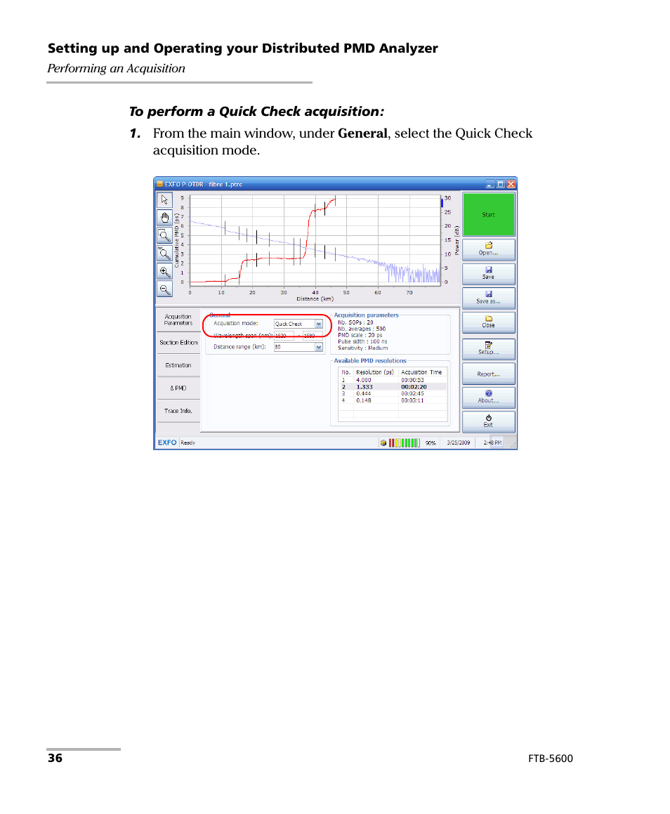 EXFO FTB-5600 Distributed PMD Analyzer User Manual | Page 42 / 146