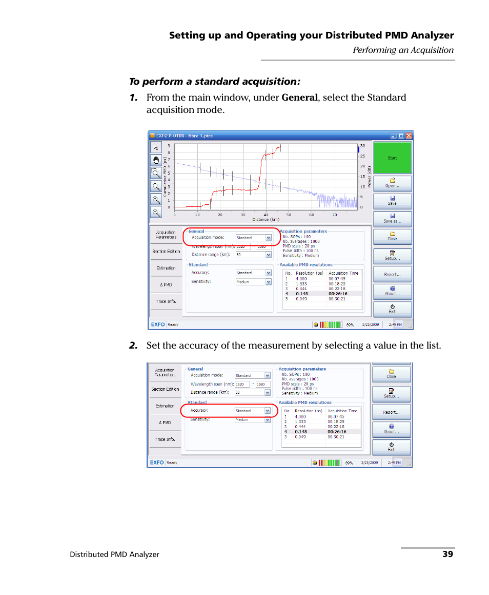 EXFO FTB-5600 Distributed PMD Analyzer User Manual | Page 45 / 146