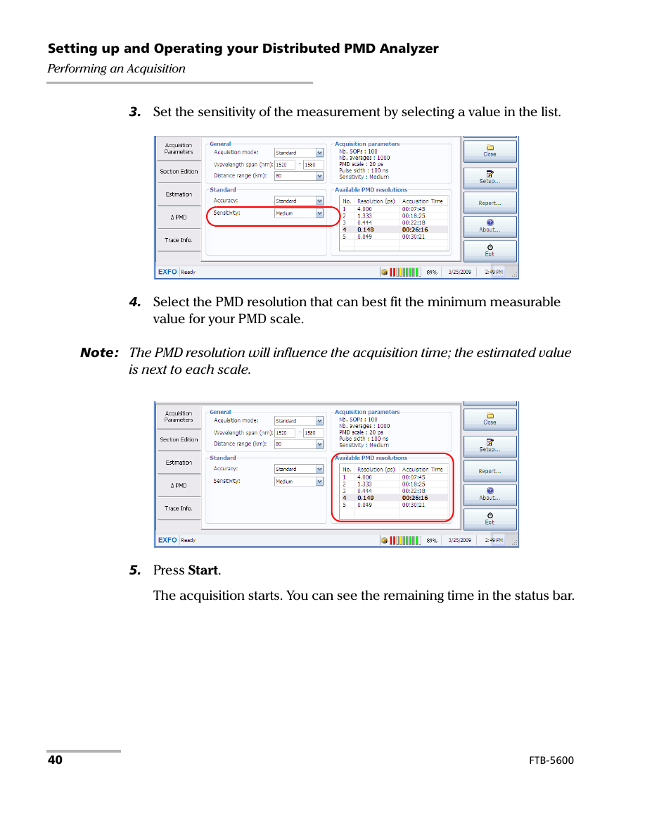 EXFO FTB-5600 Distributed PMD Analyzer User Manual | Page 46 / 146