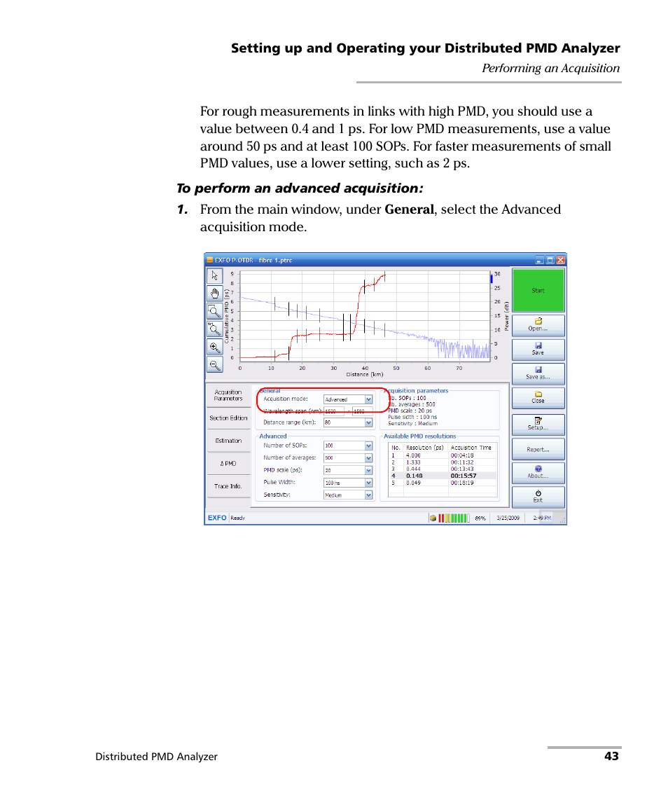 EXFO FTB-5600 Distributed PMD Analyzer User Manual | Page 49 / 146