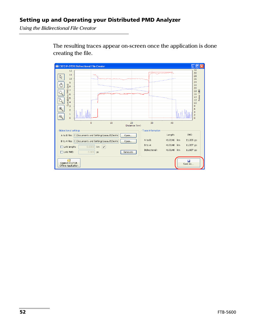 EXFO FTB-5600 Distributed PMD Analyzer User Manual | Page 58 / 146