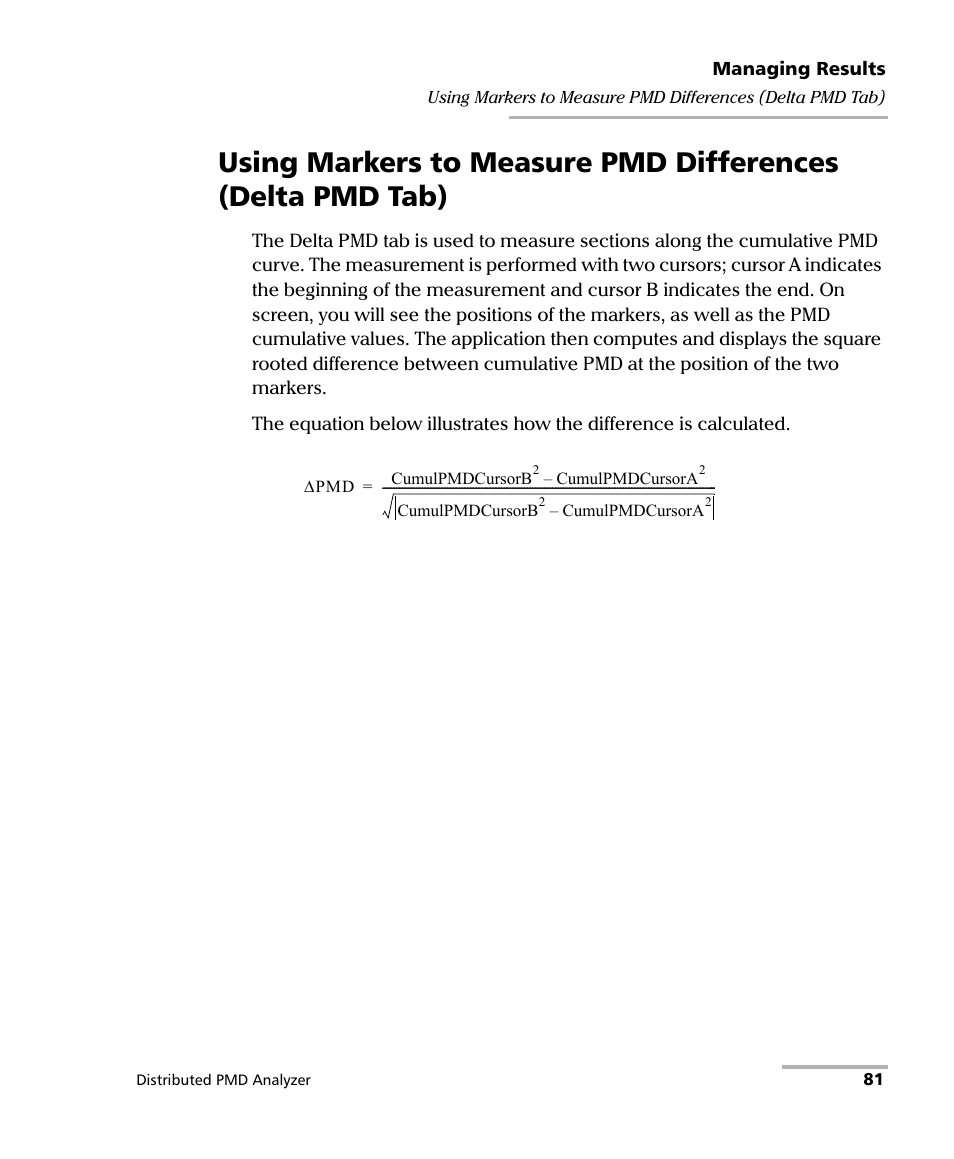 EXFO FTB-5600 Distributed PMD Analyzer User Manual | Page 87 / 146