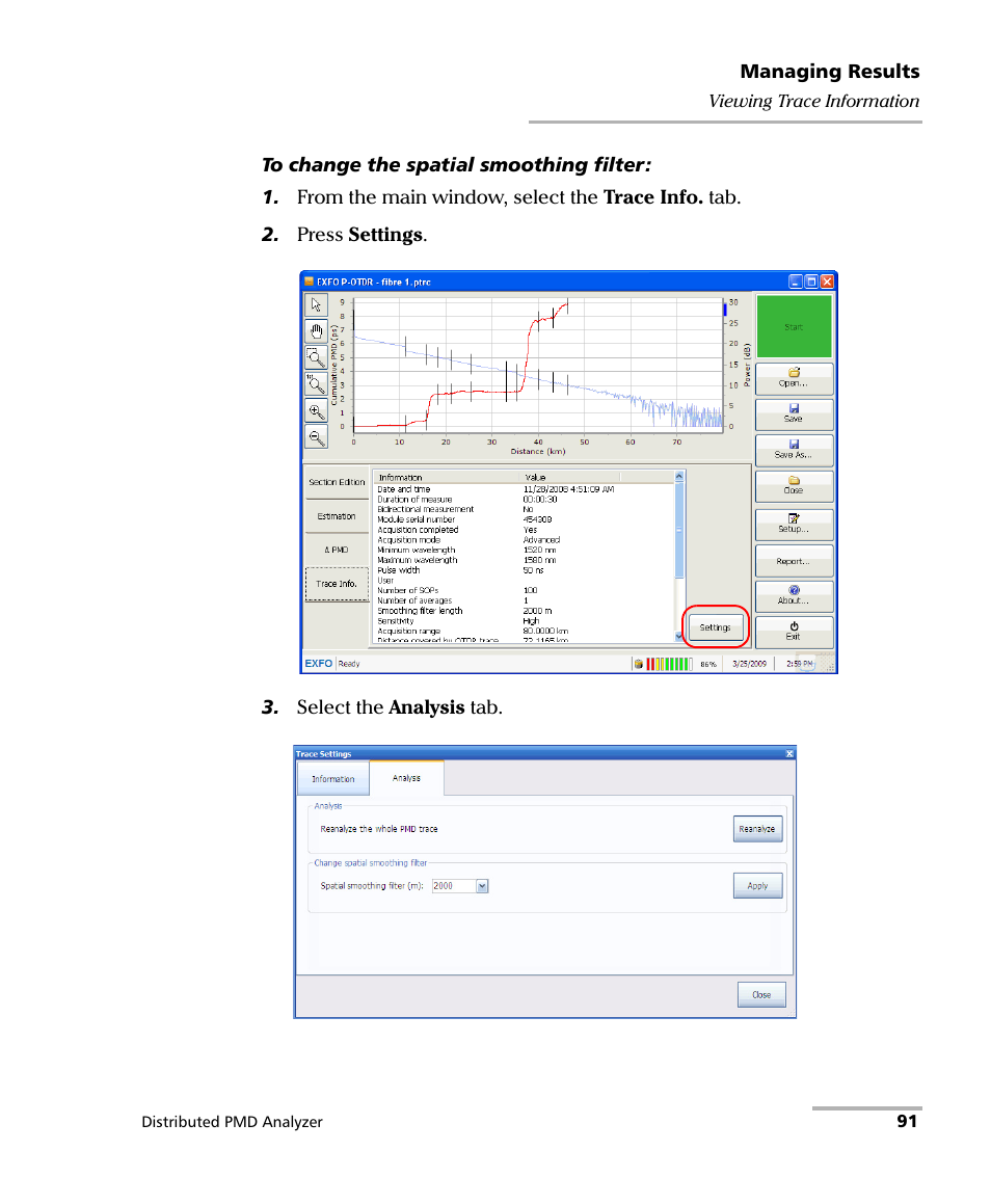 EXFO FTB-5600 Distributed PMD Analyzer User Manual | Page 97 / 146
