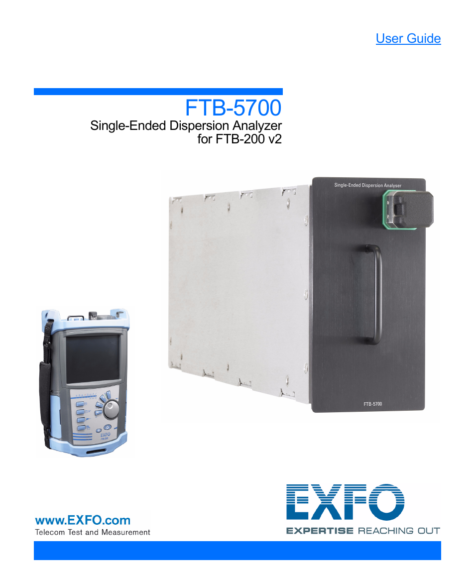 EXFO FTB-5700 Single Ended Dispersion Analyzer for FTB-200 v2 User Manual | 96 pages