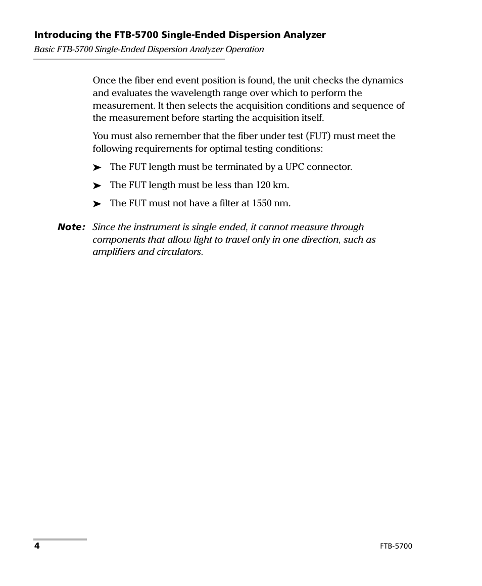 EXFO FTB-5700 Single Ended Dispersion Analyzer for FTB-200 v2 User Manual | Page 10 / 96