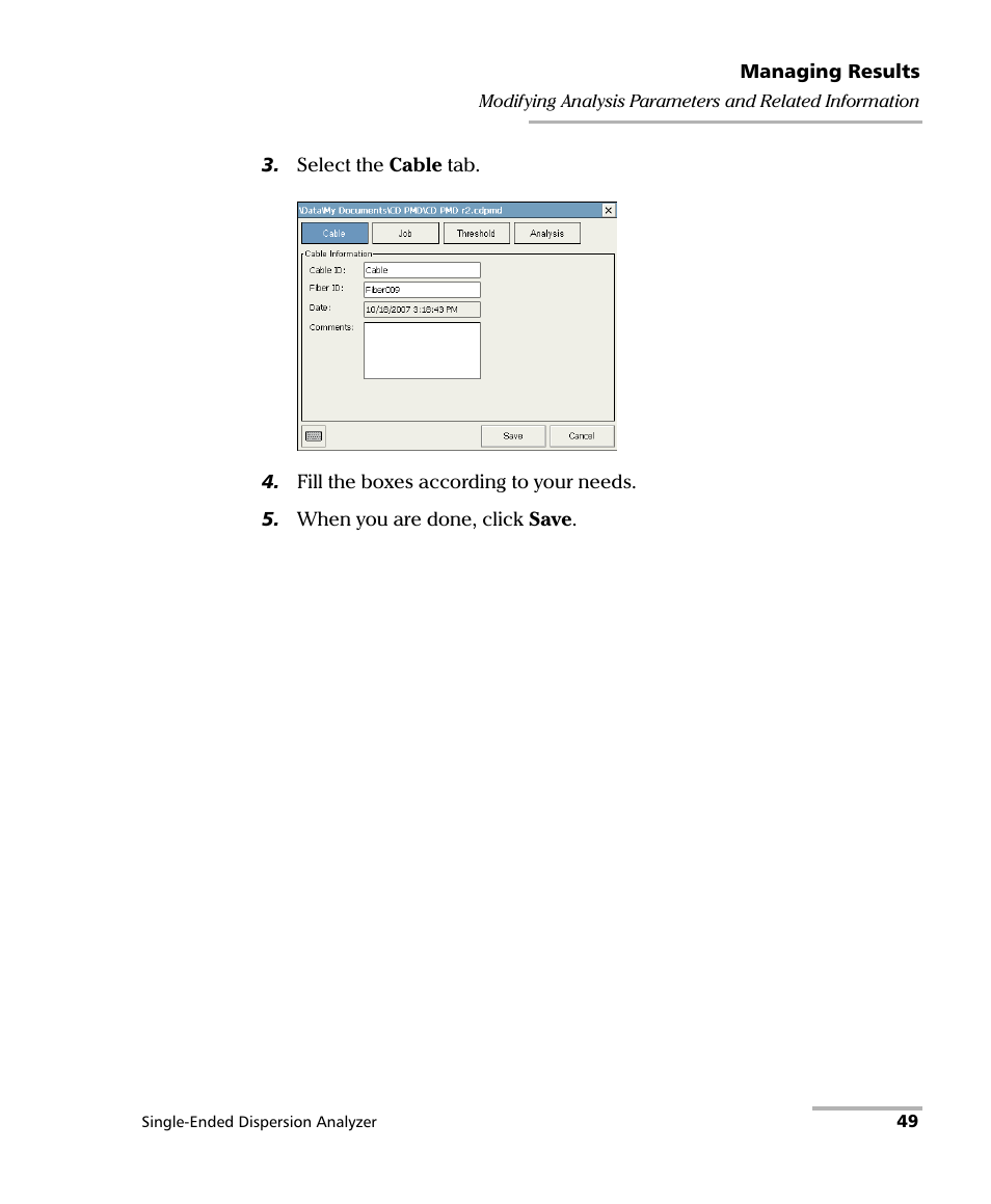 EXFO FTB-5700 Single Ended Dispersion Analyzer for FTB-200 v2 User Manual | Page 55 / 96