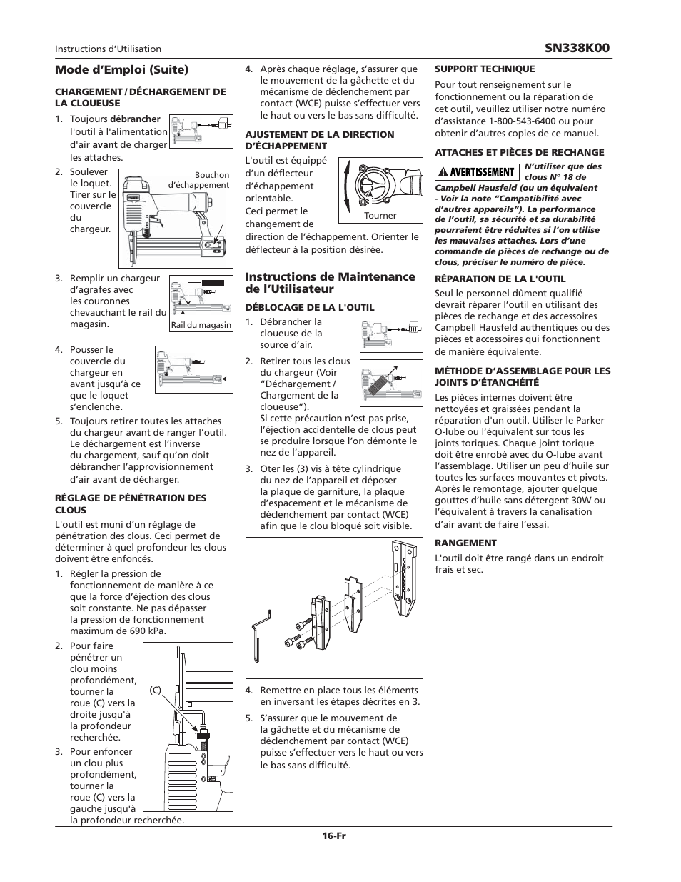 Campbell Hausfeld IN729300AV User Manual | Page 16 / 32