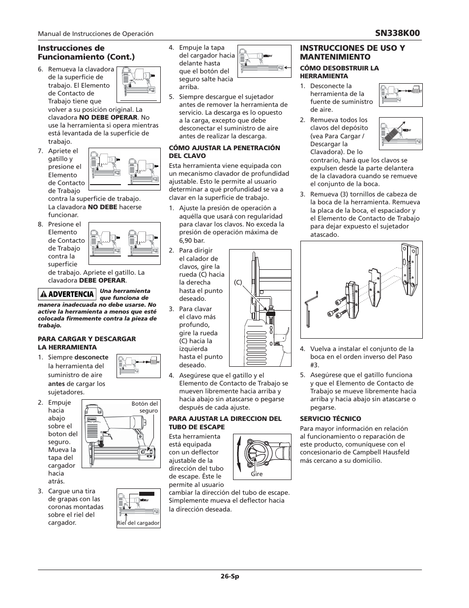 Campbell Hausfeld IN729300AV User Manual | Page 26 / 32