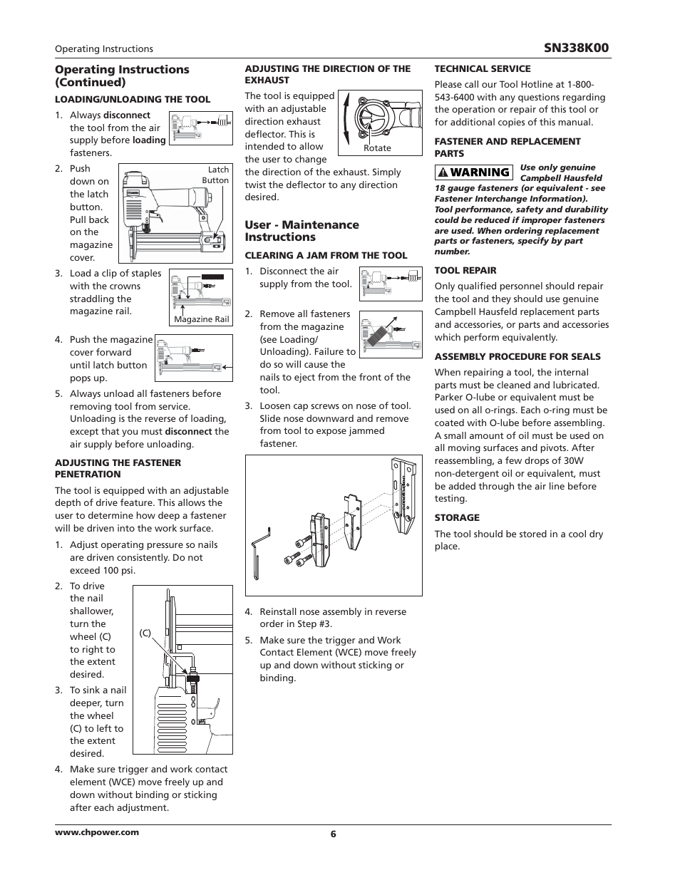 Campbell Hausfeld IN729300AV User Manual | Page 6 / 32