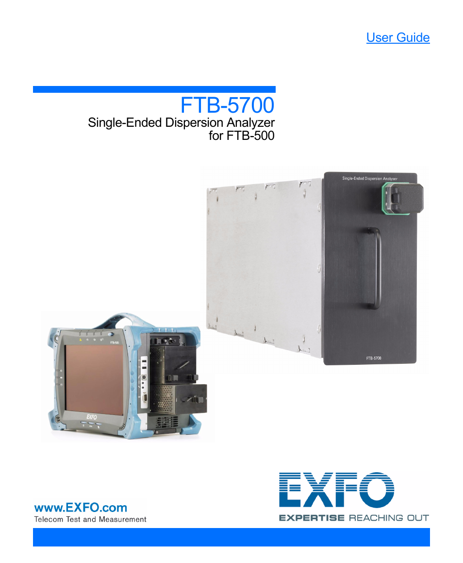 EXFO FTB-5700 Single Ended Dispersion Analyzer for FTB-500 User Manual | 94 pages