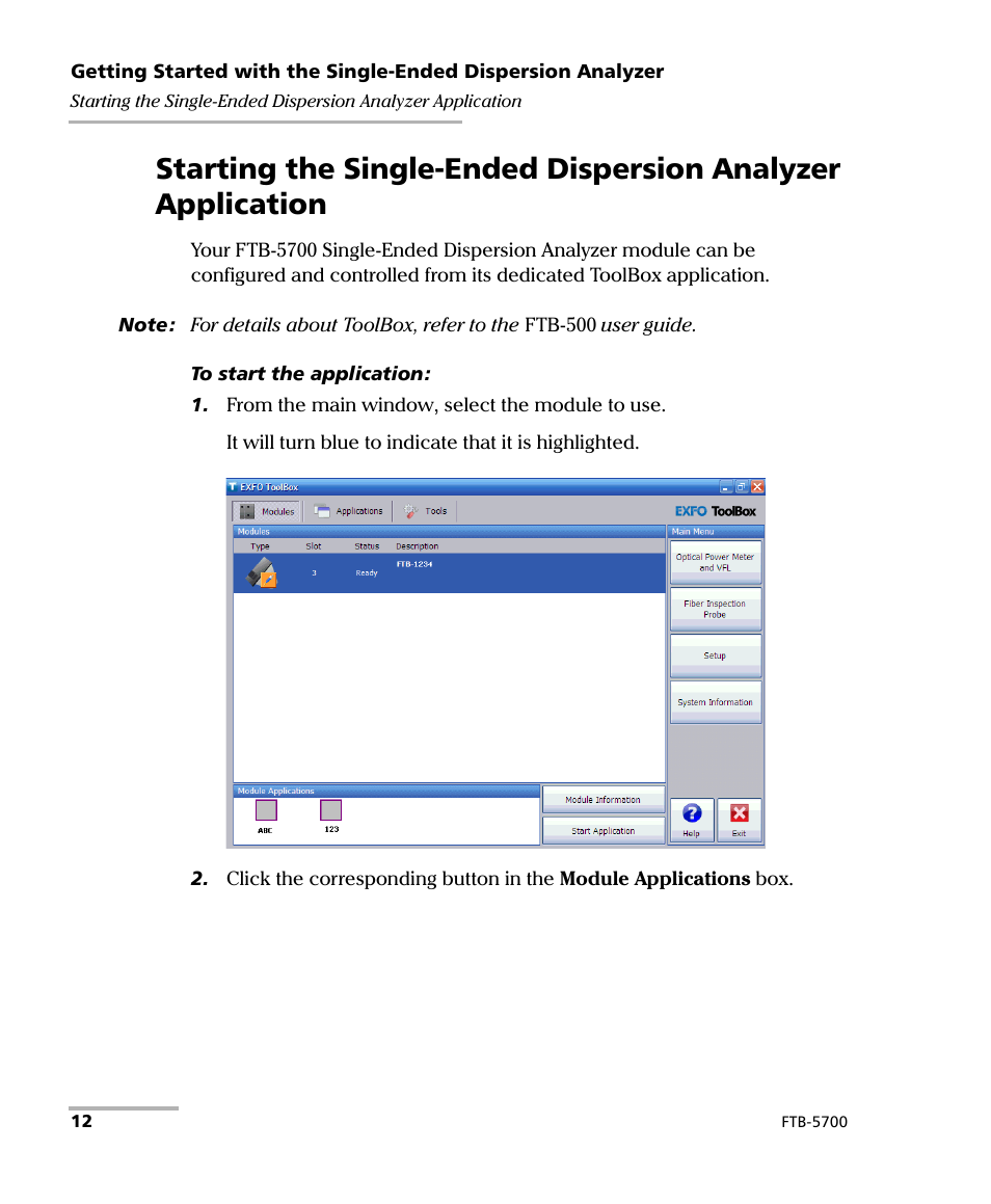 EXFO FTB-5700 Single Ended Dispersion Analyzer for FTB-500 User Manual | Page 18 / 94