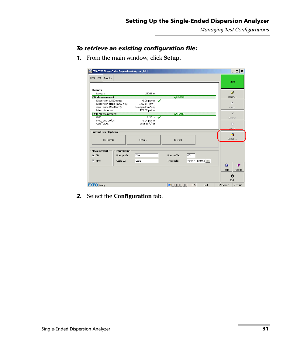 EXFO FTB-5700 Single Ended Dispersion Analyzer for FTB-500 User Manual | Page 37 / 94