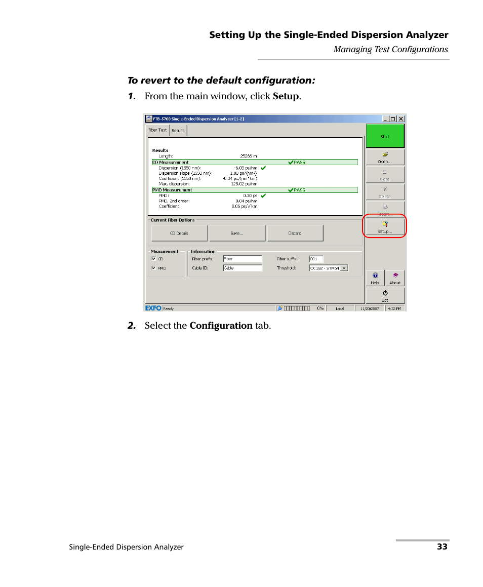 EXFO FTB-5700 Single Ended Dispersion Analyzer for FTB-500 User Manual | Page 39 / 94