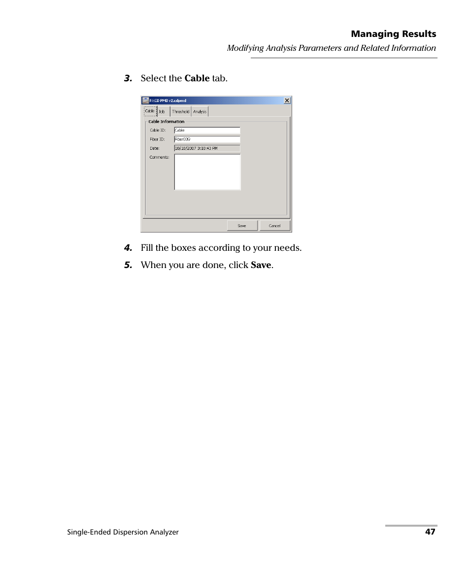EXFO FTB-5700 Single Ended Dispersion Analyzer for FTB-500 User Manual | Page 53 / 94