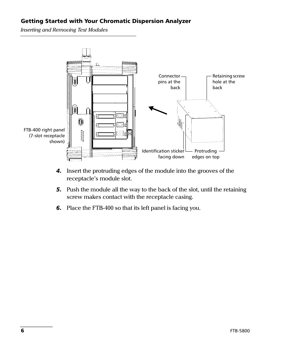 EXFO FTB-5800 Chromatic Dispersion Analyzer for FTB-400 User Manual | Page 12 / 103