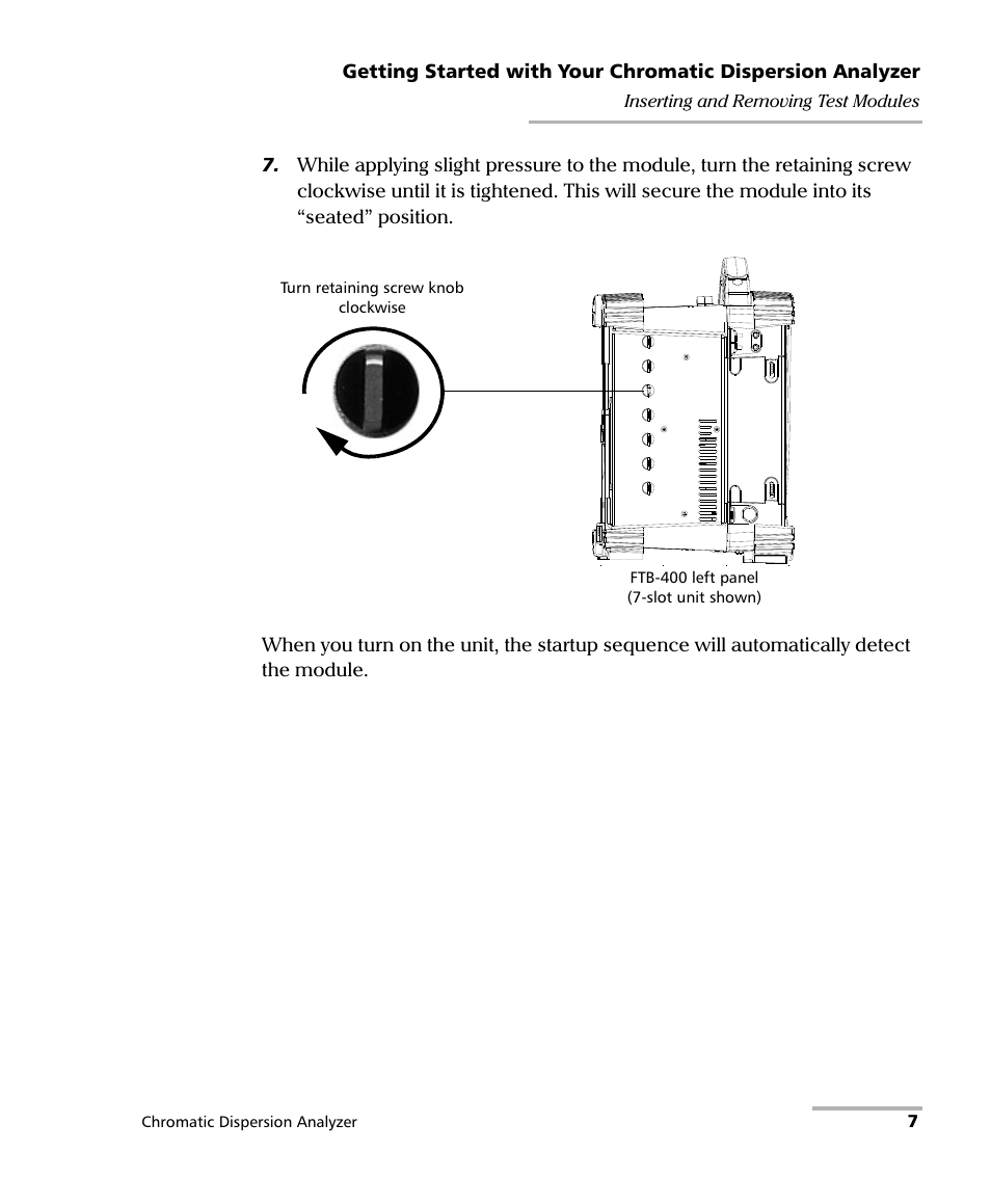EXFO FTB-5800 Chromatic Dispersion Analyzer for FTB-400 User Manual | Page 13 / 103