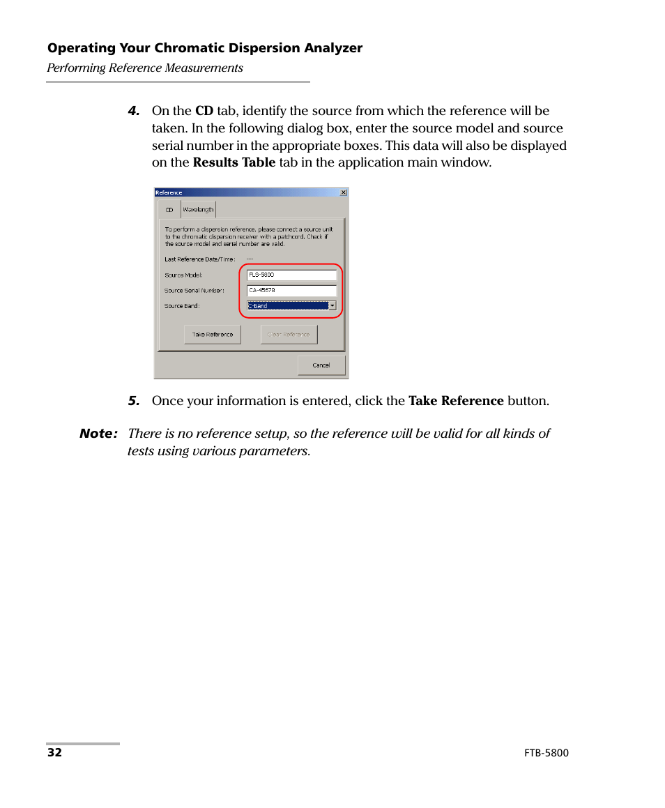 EXFO FTB-5800 Chromatic Dispersion Analyzer for FTB-400 User Manual | Page 38 / 103