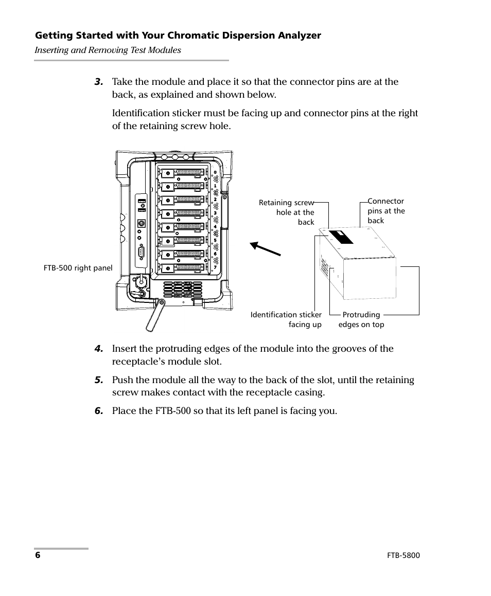 EXFO FTB-5800 Chromatic Dispersion Analyzer for FTB-500 User Manual | Page 12 / 109