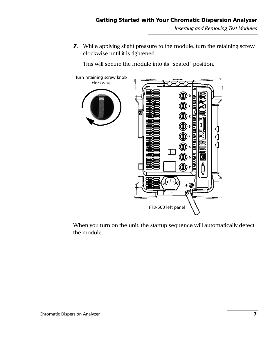 EXFO FTB-5800 Chromatic Dispersion Analyzer for FTB-500 User Manual | Page 13 / 109