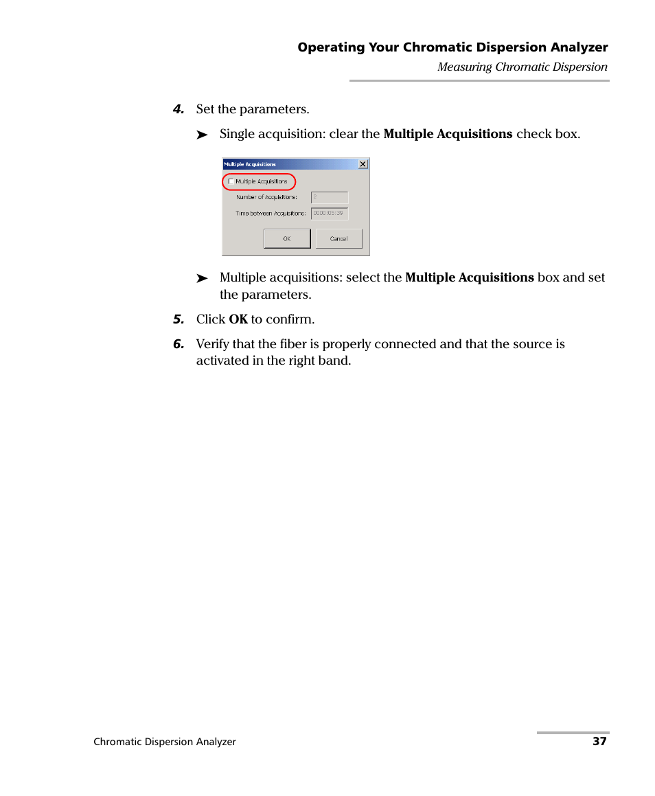 EXFO FTB-5800 Chromatic Dispersion Analyzer for FTB-500 User Manual | Page 43 / 109