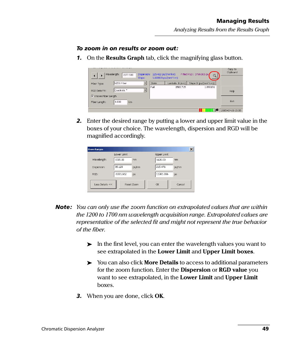 EXFO FTB-5800 Chromatic Dispersion Analyzer for FTB-500 User Manual | Page 55 / 109