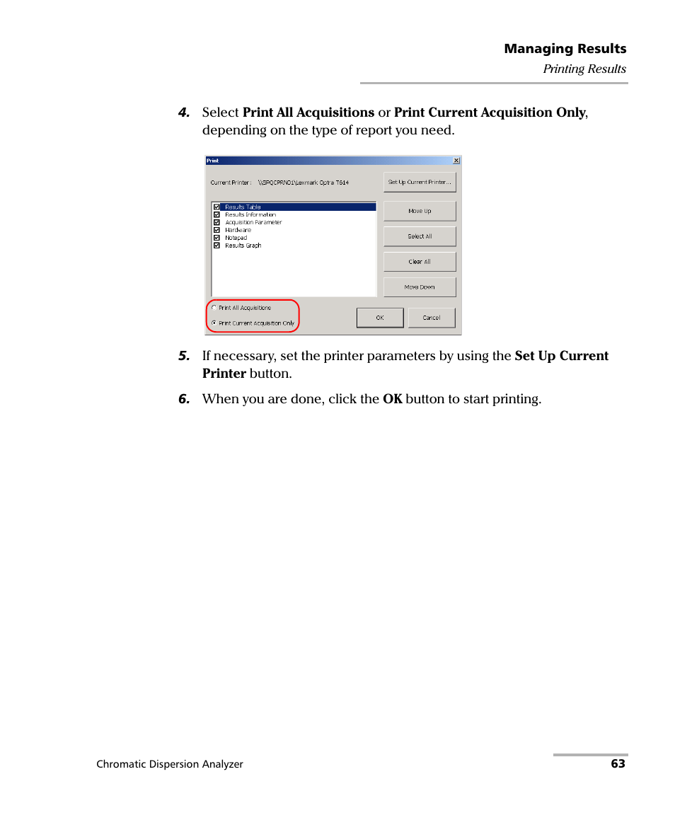 EXFO FTB-5800 Chromatic Dispersion Analyzer for FTB-500 User Manual | Page 69 / 109