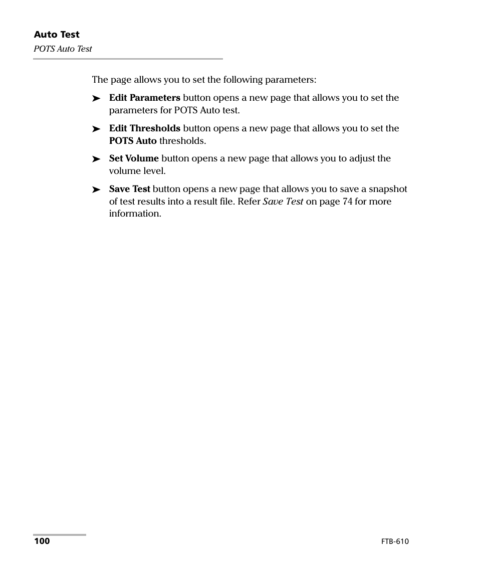 EXFO FTB-610 Wideband Copper Test Module User Manual | Page 108 / 326